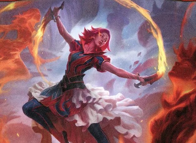 rionya, fire dancer is a mono red commander focusing on instants and sorceries and creature copies!